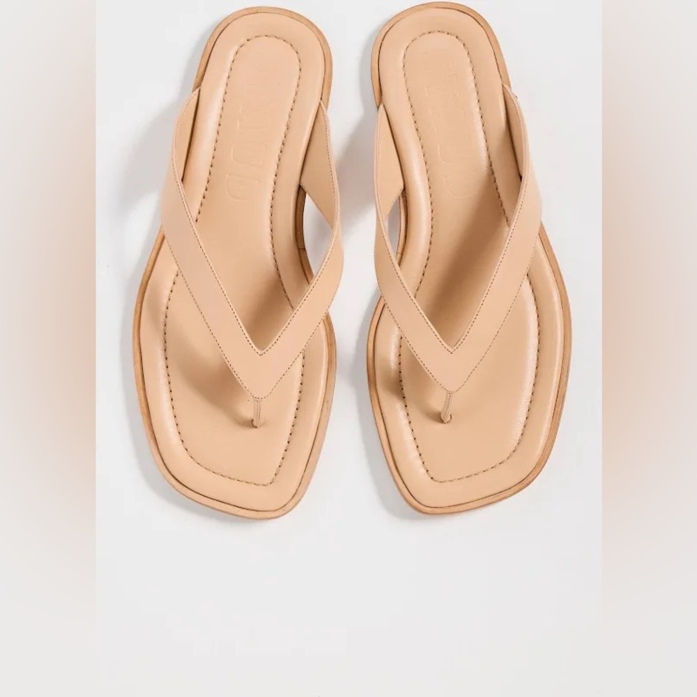 Staud Dante Leather Thong Slide